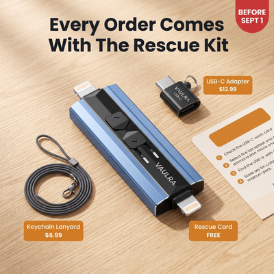 Vaulra™ MemoryVault™ — 4-in-1 Flash Drive
