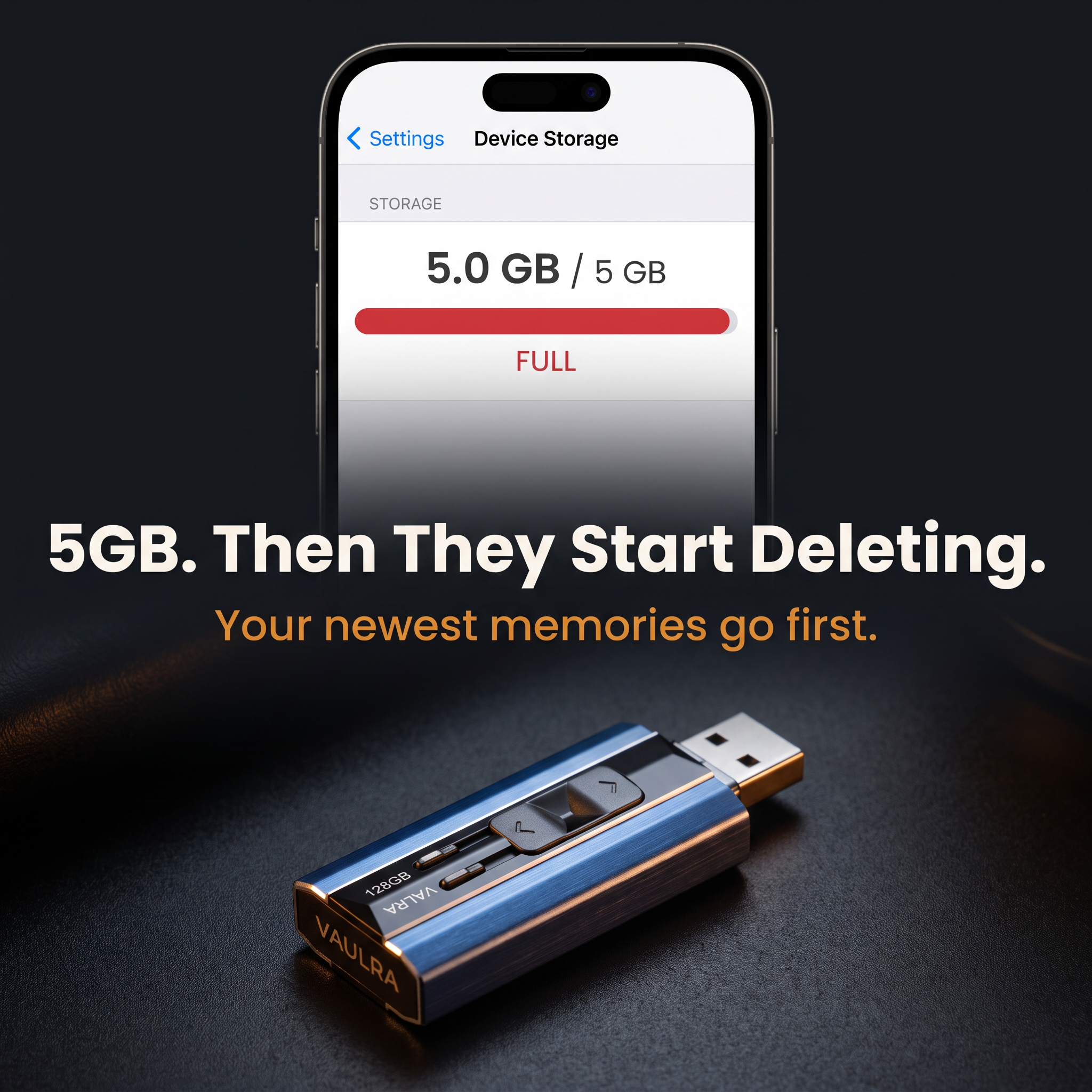 Vaulra™ MemoryVault™ — 4-in-1 Flash Drive